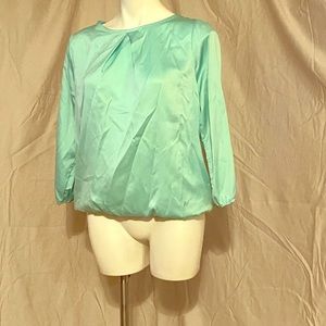 CHARLIE mint green silk blouse